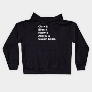 Christmas Vacation Names White Kids Hoodie